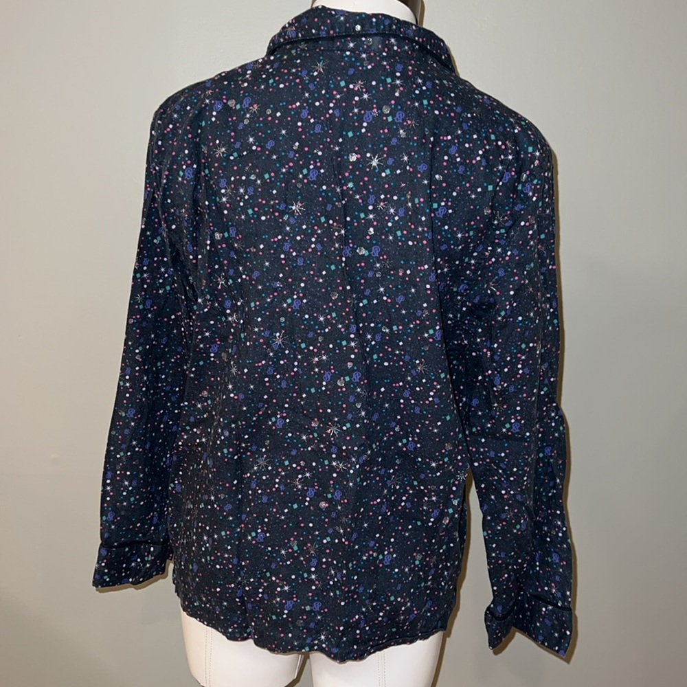Women’s Victoria's Secret Black Speckled Button-Up - Picture 2 of 7